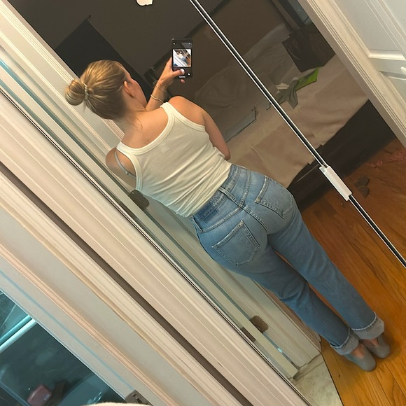 ✨ AMO Denim ✨ Chloe Crop Jeans Forever Young Wash Size 26 $278 - Picture 15 of 15